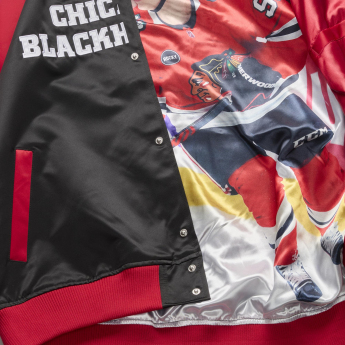 Chicago Blackhawks geacă de bărbați NHL Connor Bedard #98 Player Lightweight Satin Jacket