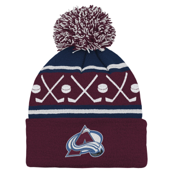 Colorado Avalanche căciula de iarnă pentru copii NHL Face-Off Cuff Pom