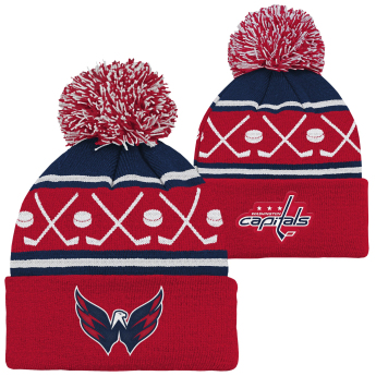 Washington Capitals căciula de iarnă pentru copii NHL Face-Off Cuff Pom