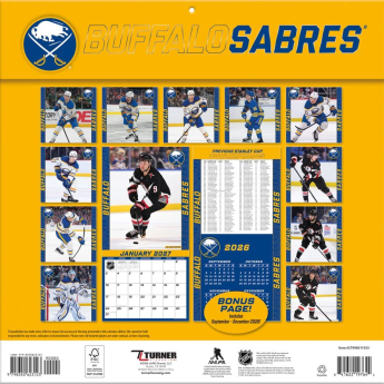 Buffalo Sabres calendar NHL 2027 Wall
