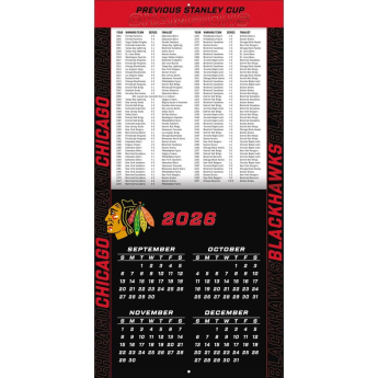 Chicago Blackhawks calendar NHL 2027 Wall