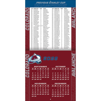 Colorado Avalanche calendar NHL 2027 Wall