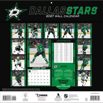 Dallas Stars calendar NHL 2027 Wall