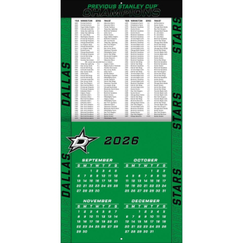 Dallas Stars calendar NHL 2027 Wall