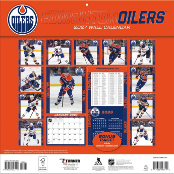 Edmonton Oilers calendar NHL 2027 Wall