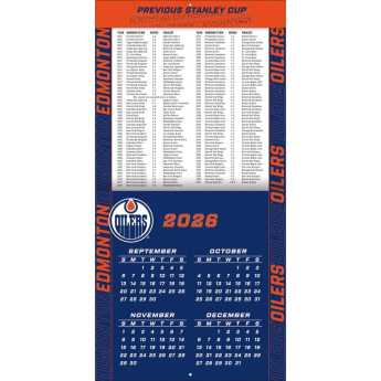 Edmonton Oilers calendar NHL 2027 Wall