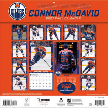 Edmonton Oilers calendar NHL #97 Connor McDavid 2027 Wall