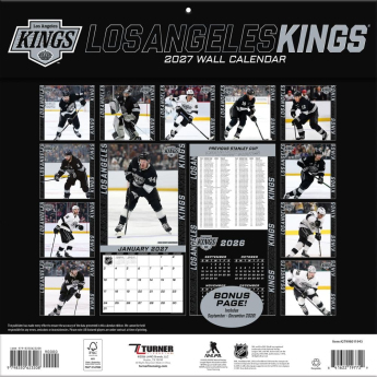 Los Angeles Kings calendar NHL 2027 Wall