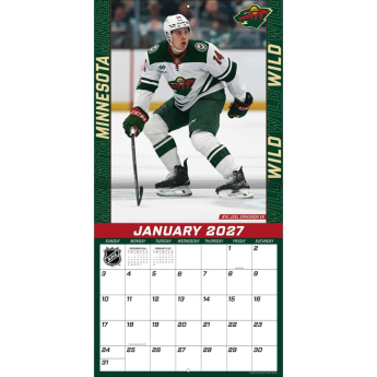 Minnesota Wild calendar NHL 2027 Wall