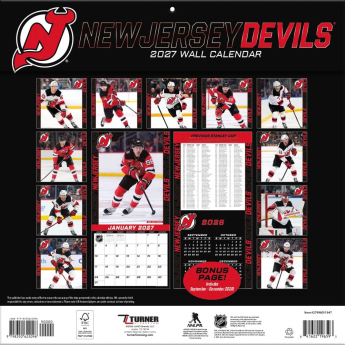 New Jersey Devils calendar NHL 2027 Wall
