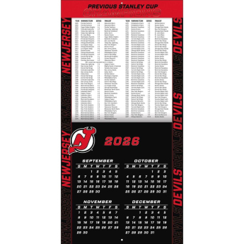 New Jersey Devils calendar NHL 2027 Wall
