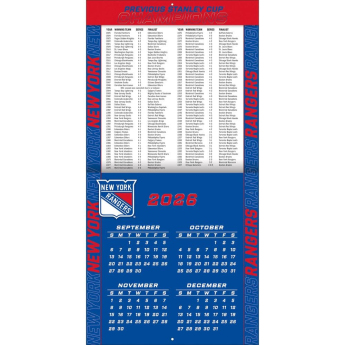 New York Rangers calendar NHL 2027 Wall