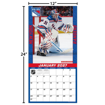 New York Rangers calendar NHL 2027 Wall