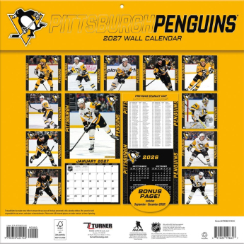 Pittsburgh Penguins calendar NHL 2027 Wall