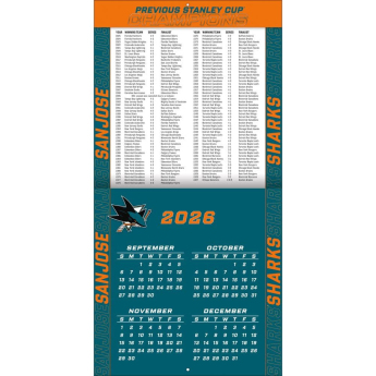 San Jose Sharks calendar NHL 2027 Wall