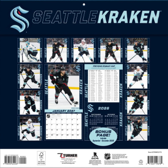 Seattle Kraken calendar NHL 2027 Wall