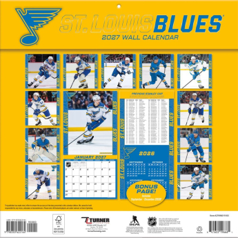 St. Louis Blues calendar NHL 2027 Wall