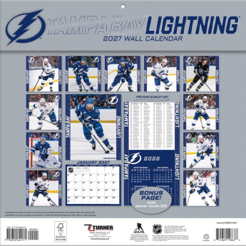 Tampa Bay Lightning calendar NHL 2027 Wall
