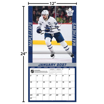 Toronto Maple Leafs calendar NHL #34 Auston Matthews 2027 Wall