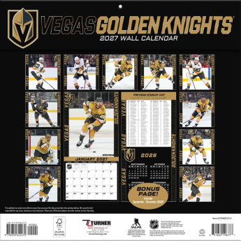 Vegas Golden Knights calendar NHL 2027 Wall