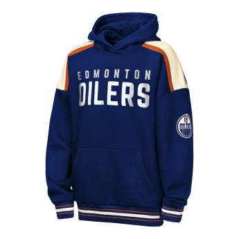 Edmonton Oilers hanorac cu glugă pentru copii NHL Camaraderie Oversized Colorblock Fleece