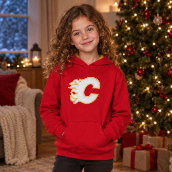 Calgary Flames hanorac cu glugă pentru copii Prime Po Flc Hood -Home