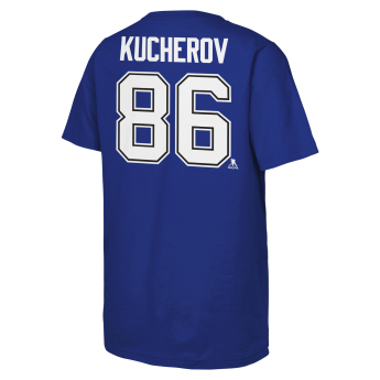 Toronto Maple Leafs tricou de copii Nikita Kucherov #86 NHL Flat Name & Number Short Sleeve Cotton