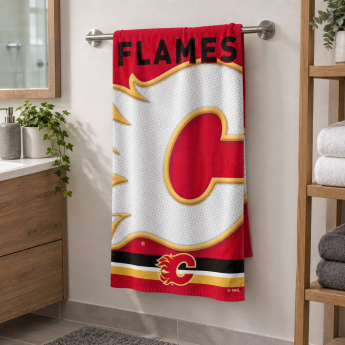 Calgary Flames prosop Spectra Beach Towel