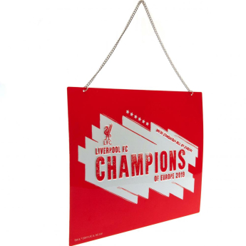 FC Liverpool semn pe perete Champions Of Europe Metal Sign