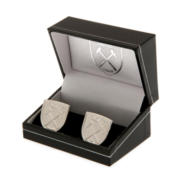 West Ham United butoni Silver Plated Cufflinks CR