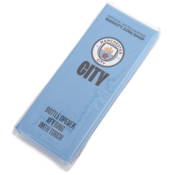Manchester City pandantiv cu deschizător Key Ring Torch Bottle Opener