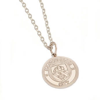 Manchester City lănțișor de gât cu pandantiv Silver Plated Pendant & Chain