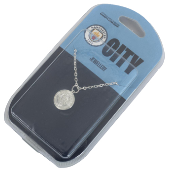 Manchester City lănțișor de gât cu pandantiv Silver Plated Pendant & Chain