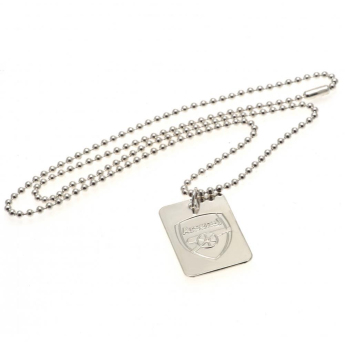 FC Arsenal lănțișor de gât cu pandantiv câine Silver Plated Dog Tag & Chain