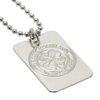 FC Celtic lănțișor de gât cu pandantiv câine Silver Plated Dog Tag & Chain