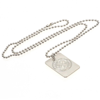 FC Celtic lănțișor de gât cu pandantiv câine Silver Plated Dog Tag & Chain