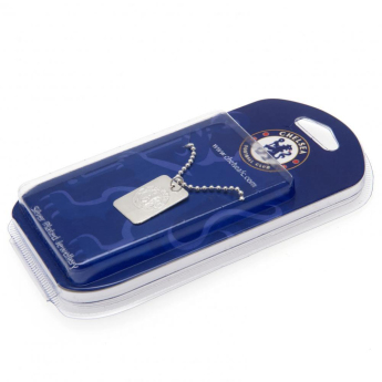 FC Chelsea lănțișor de gât cu pandantiv câine Silver Plated Dog Tag & Chain