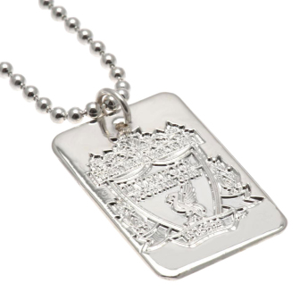 FC Liverpool lănțișor de gât cu pandantiv câine Silver Plated Dog Tag & Chain