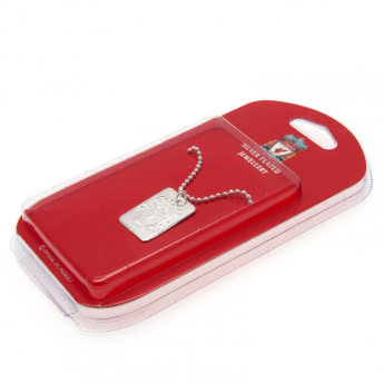 FC Liverpool lănțișor de gât cu pandantiv câine Silver Plated Dog Tag & Chain