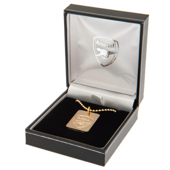 FC Arsenal lănțișor de gât cu pandantiv câine Gold Plated Dog Tag & Chain