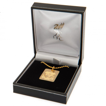 FC Liverpool lănțișor de gât cu pandantiv câine Gold Plated Dog Tag & Chain