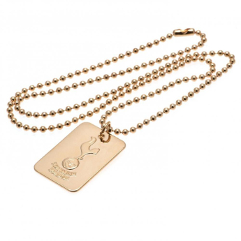 Tottenham Hotspur lănțișor de gât cu pandantiv câine Gold Plated Dog Tag & Chain