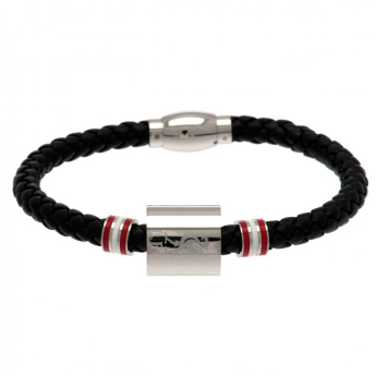 FC Liverpool brățară de piele Colour Ring Leather Bracelet