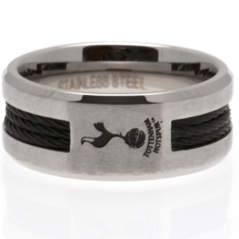 Tottenham Hotspur inel Black Inlay Small