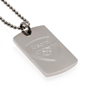 FC Arsenal lănțișor de gât cu pandantiv câine Engraved Dog Tag & Chain