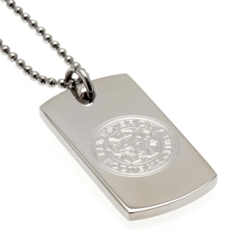 Leicester City lănțișor de gât cu pandantiv câine Engraved Dog Tag & Chain