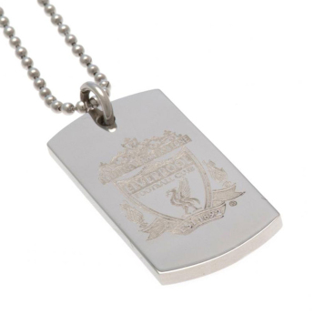 FC Liverpool lănțișor de gât cu pandantiv câine Engraved Dog Tag & Chain CR