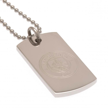 Manchester City lănțișor de gât cu pandantiv câine Engraved Dog Tag & Chain