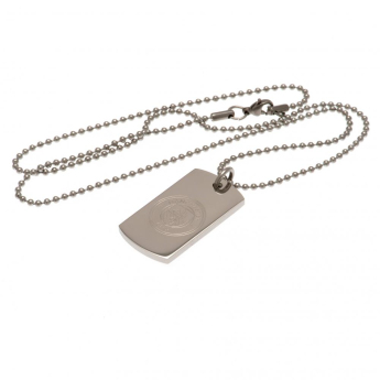 Manchester City lănțișor de gât cu pandantiv câine Engraved Dog Tag & Chain