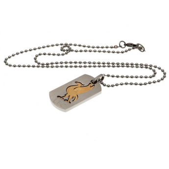 FC Liverpool lănțișor de gât cu pandantiv câine Bi Colour Cut Out Dog tag & chain